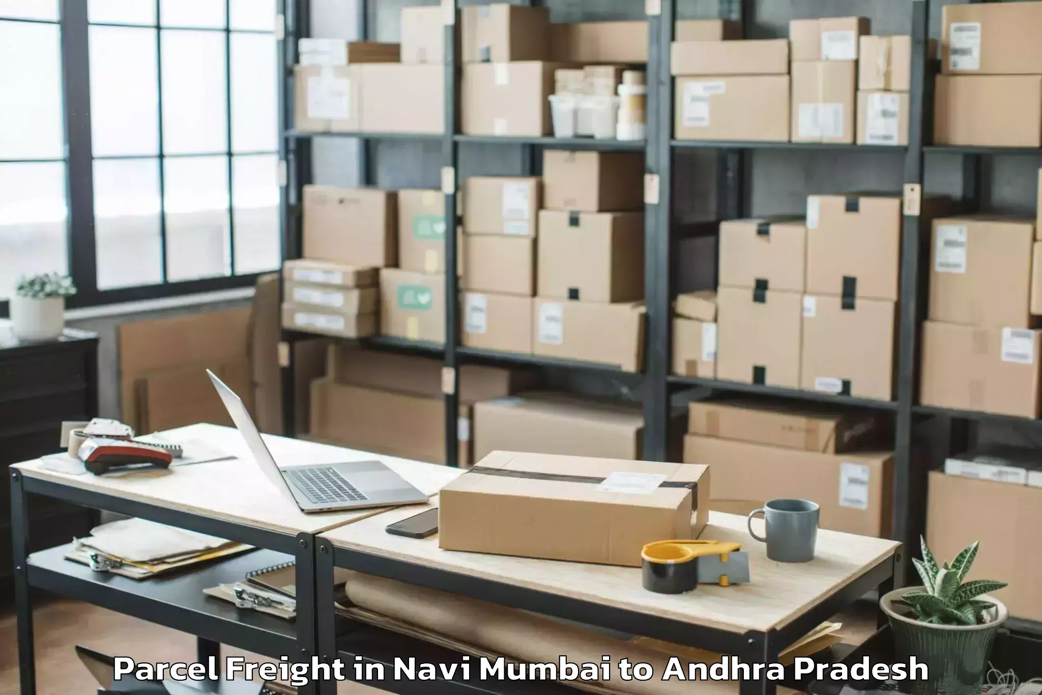 Top Navi Mumbai to Voletivaripalem Parcel Freight Available